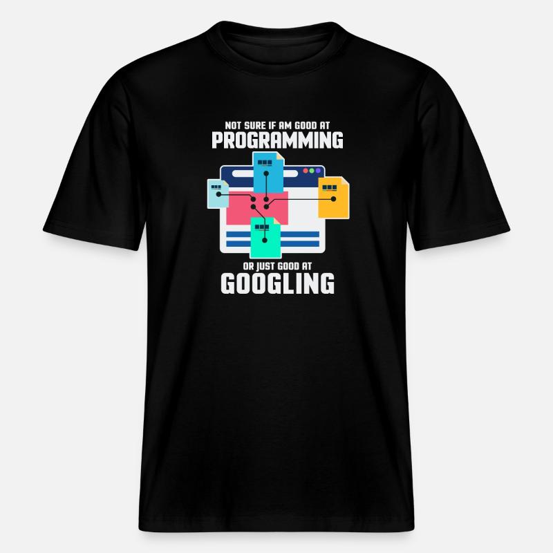 Programmeur Programmation Informatique Cadeau - T-shirt unisexe RELAXED FIT en coton bio - noir