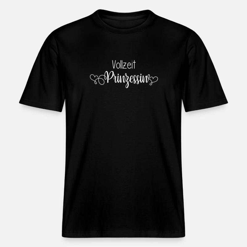 Princesse à temps plein -  T-shirt unisexe RELAXED FIT en coton bio - noir