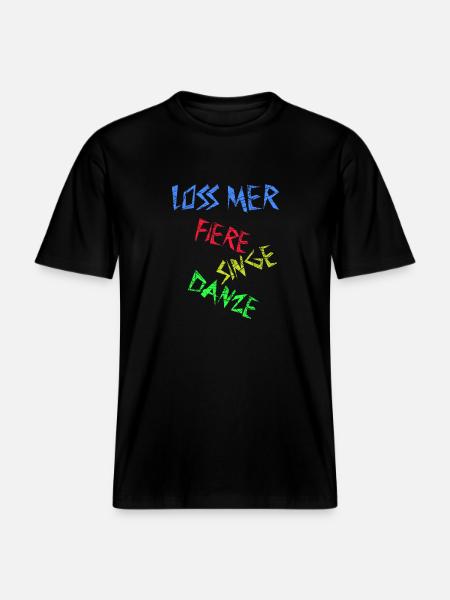 Tab mer fyr synger danze - Fejre Singing Dancing -  Økologisk unisex T-shirt RELAXED FIT - sort