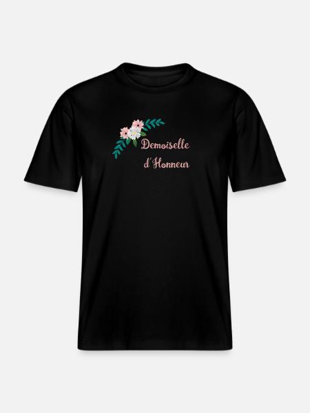 Bridesmaid - Bucolic Collection - RELAXED FIT Unisex Organic T-Shirt - black
