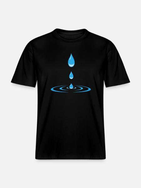 drops and waves - RELAXED FIT Unisex Organic T-Shirt - black