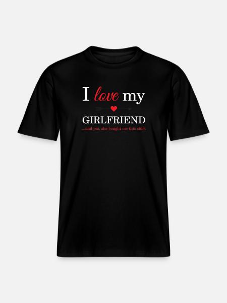 J'aime ma copine - T-shirt unisexe RELAXED FIT en coton bio - noir