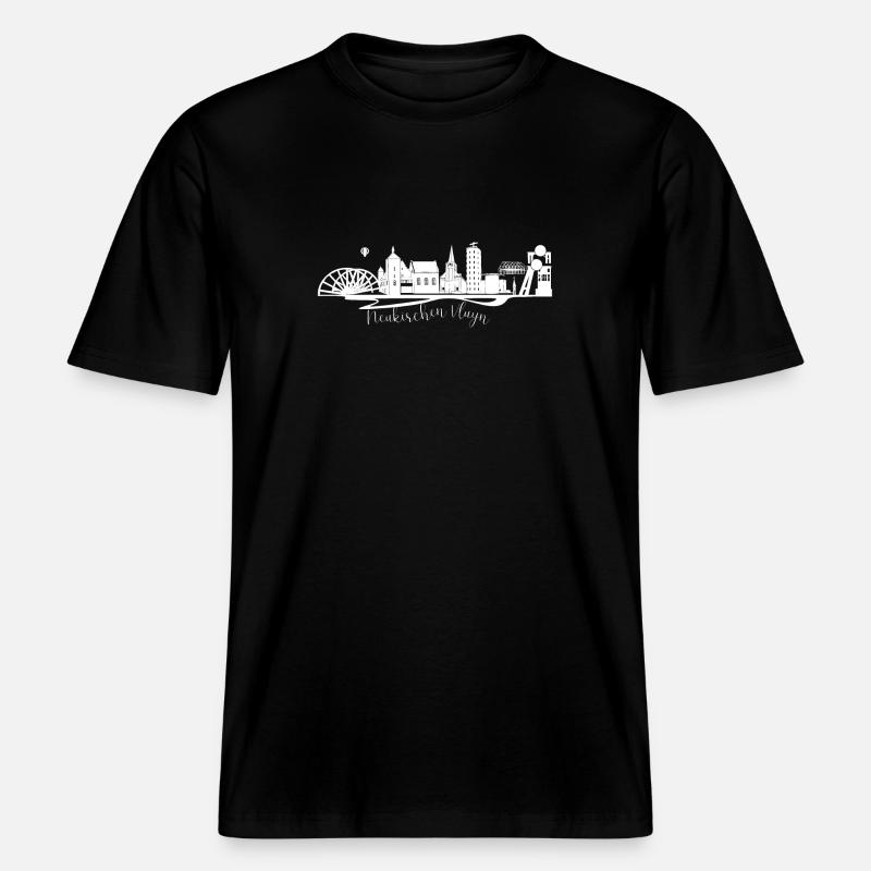 Neukirchen Vluyn Skyline Silhouette - T-shirt unisexe RELAXED FIT en coton bio - noir