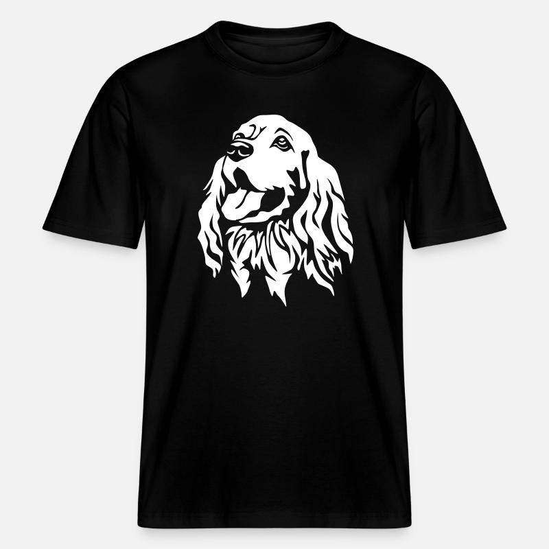 Cocker Spaniel "Black Edition" -  T-shirt unisexe RELAXED FIT en coton bio - noir