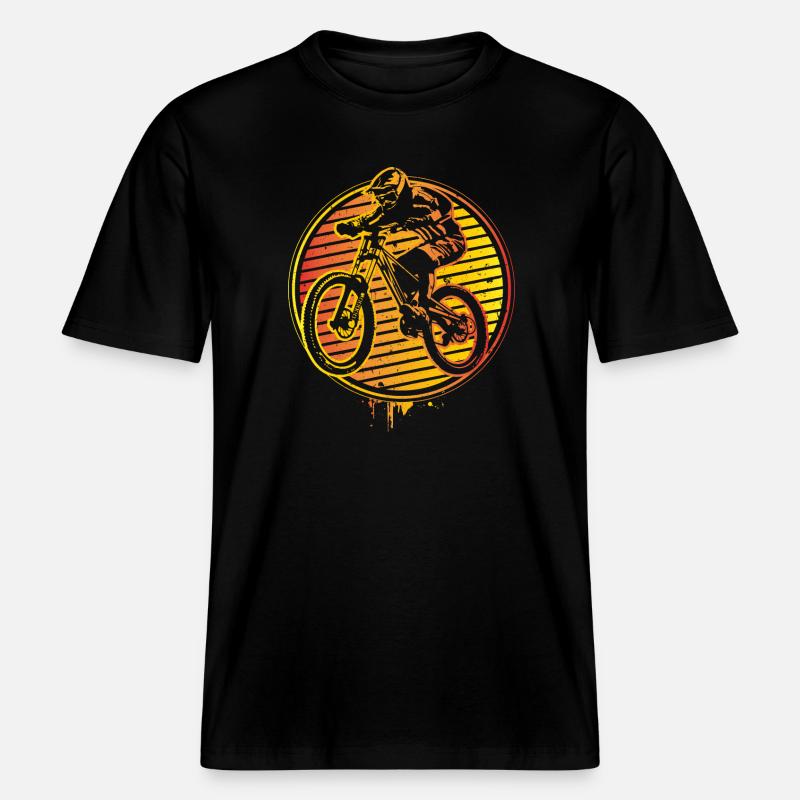 VTT VTT - Mountainbiker -  T-shirt unisexe RELAXED FIT en coton bio - noir