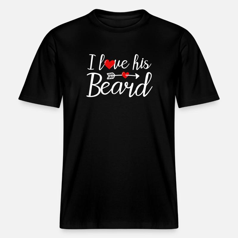Bart Bärte Bartträger -  RELAXED FIT Unisex Organic T-Shirt - Schwarz