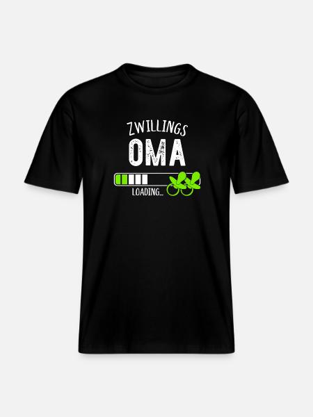 Zwillingsoma Loading Oma Großmutter Zwillinge - RELAXED FIT Unisex Organic T-Shirt - Schwarz