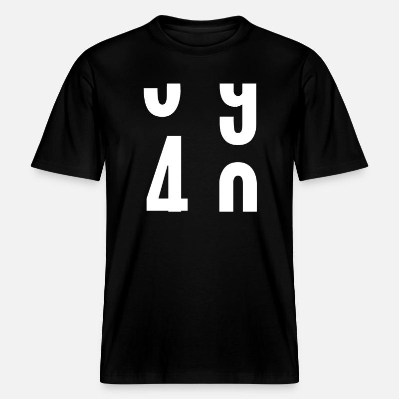 40 ans -  T-shirt unisexe RELAXED FIT en coton bio - noir