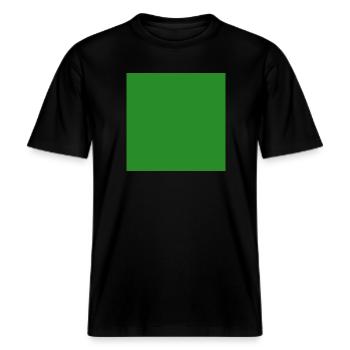 personnaliser le modèle de texture d’arrière-plan vert -  T-shirt unisexe RELAXED FIT en coton bio - noir - Devant - Alina (178cm) & Michal (187cm)