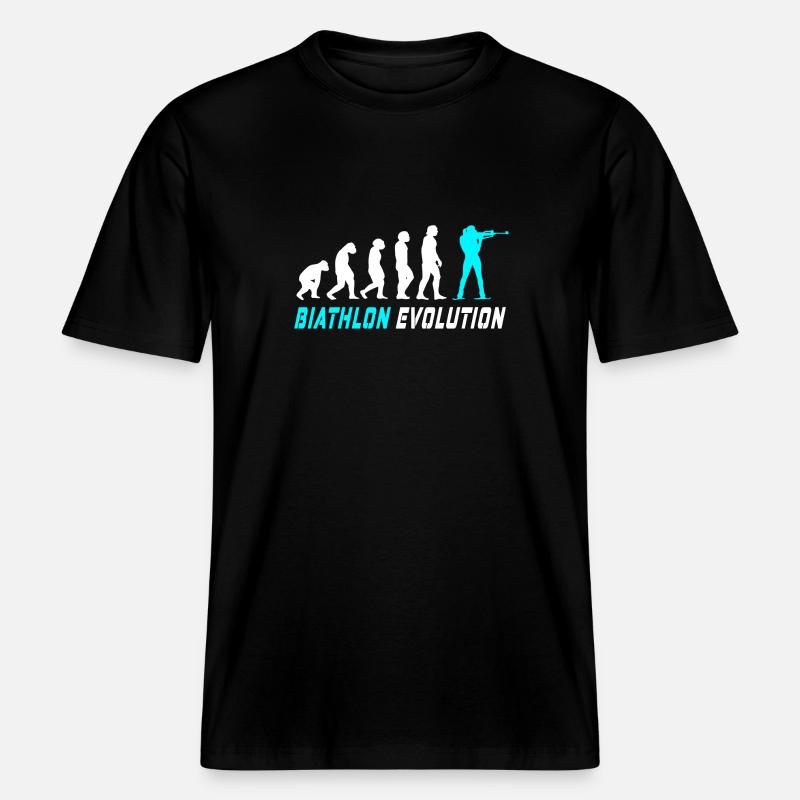 Conception / idée cadeau Evolution biathlon - T-shirt unisexe RELAXED FIT en coton bio - noir