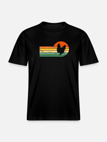 Chicken chickens -  RELAXED FIT Unisex Organic T-Shirt - black