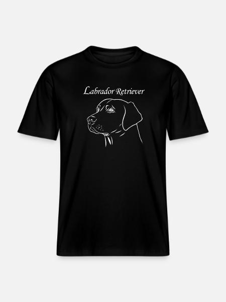 Labrador Retriever Portrait - RELAXED FIT Unisex Organic T-Shirt - black