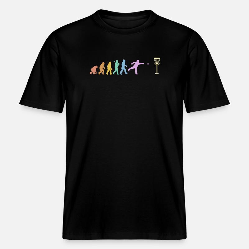 Discgolf Evolution Disc Golf Discgolfer -  RELAXED FIT Unisex Organic T-Shirt - Schwarz