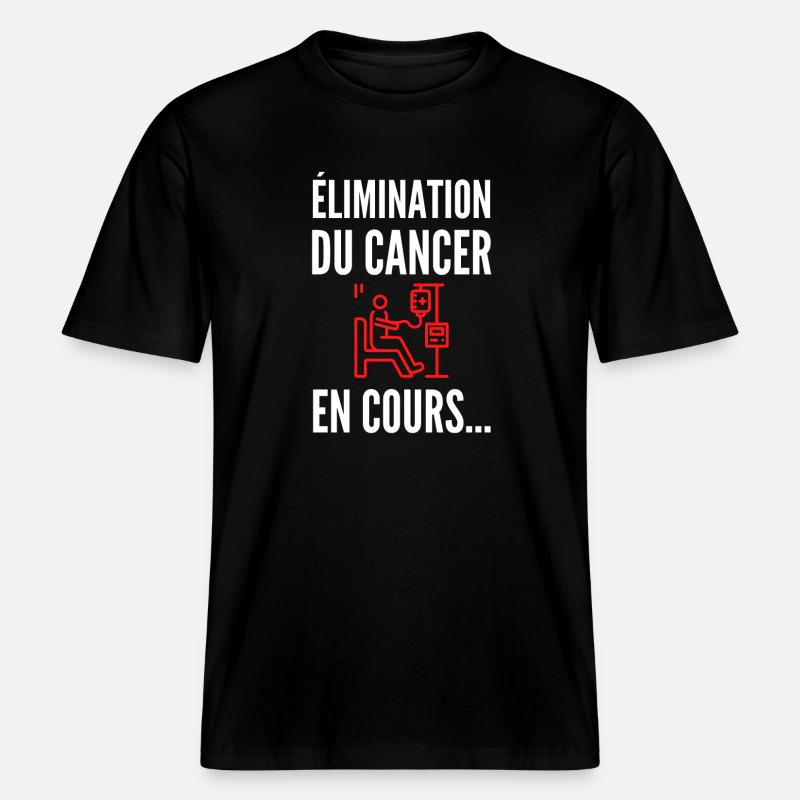 Élimination en cours – Avancer, simplement - T-shirt unisexe RELAXED FIT en coton bio - noir