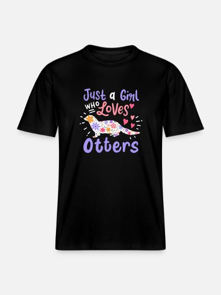 Otter Seeotter Otterliebhaber -  RELAXED FIT Unisex Organic T-Shirt - Schwarz