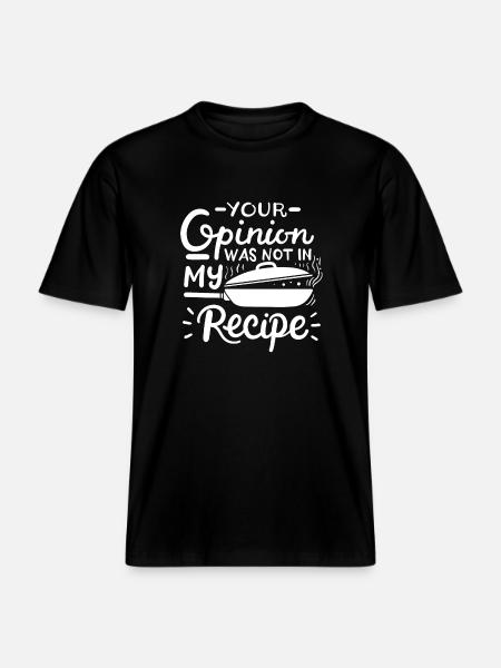 Koch Rezept Kochen -  RELAXED FIT Unisex Organic T-Shirt - Schwarz