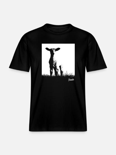 Ostfriesland-Kollektion: Deich-Lämmchen - RELAXED FIT Unisex Organic T-Shirt - Schwarz