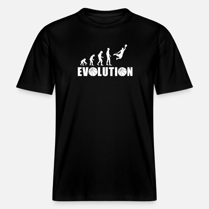 EVOLUTION PANIER cadeau basket -  T-shirt unisexe RELAXED FIT en coton bio - noir
