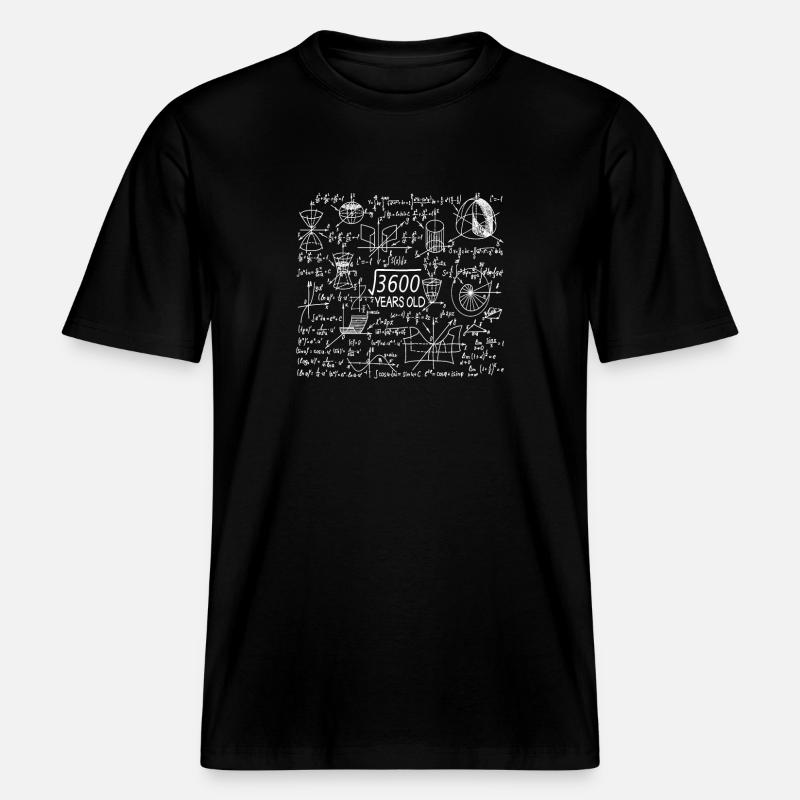 60e anniversaire Maths Mathematicien -  T-shirt unisexe RELAXED FIT en coton bio - noir