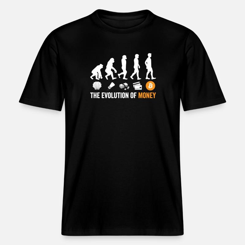Evolution de l’argent bitcoin -  T-shirt unisexe RELAXED FIT en coton bio - noir
