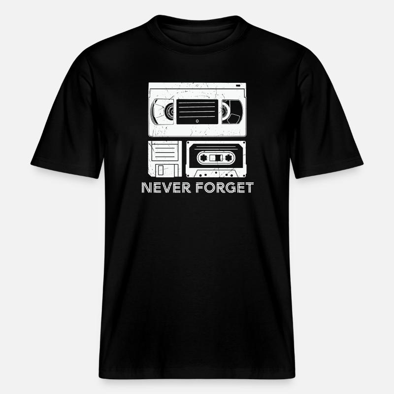 Conception créative de cassette -  T-shirt unisexe RELAXED FIT en coton bio - noir