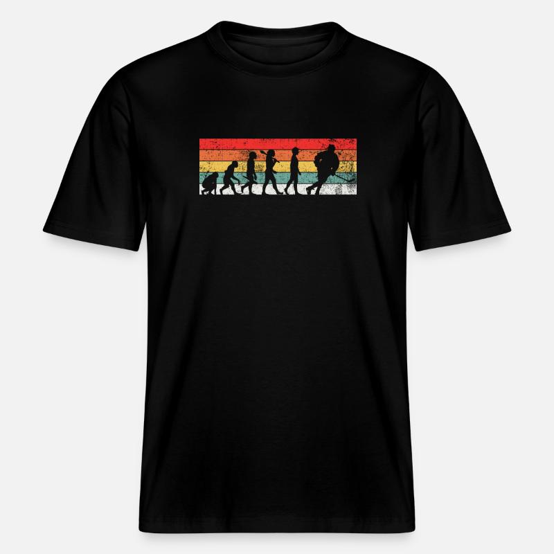 Eishockey Eishockeyspieler Evolution - RELAXED FIT Unisex Organic T-Shirt - Schwarz