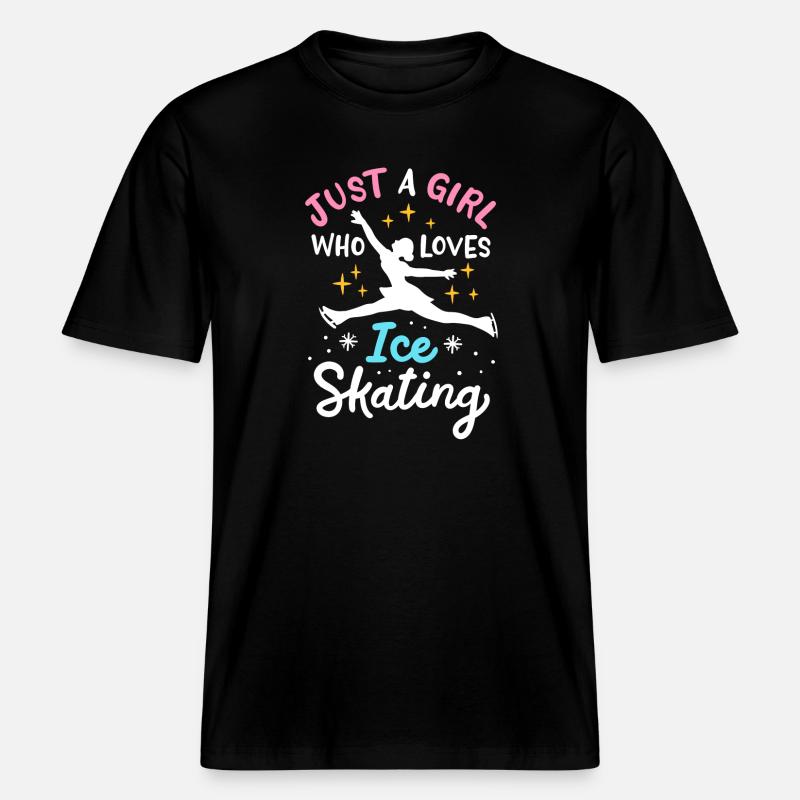 Eislaufen Eisläufer -  RELAXED FIT Unisex Organic T-Shirt - Schwarz