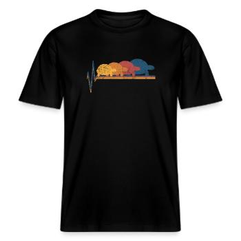 Schildkröte Schildkröten -  RELAXED FIT Unisex Organic T-Shirt - Schwarz - Vorne - Alina (178cm) & Michal (187cm)