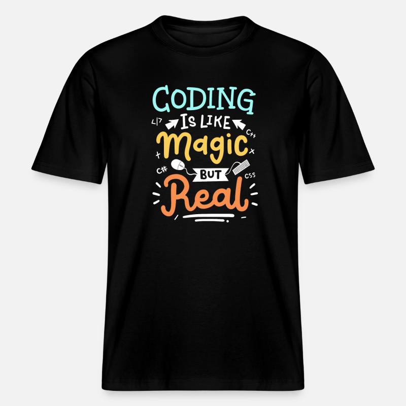 Codierung Programmierung -  RELAXED FIT Unisex Organic T-Shirt - Schwarz