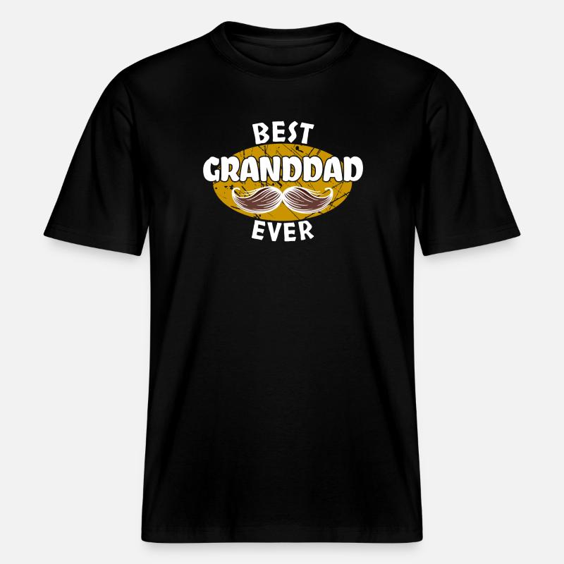 Opa Bester Großpapa Großvater Statement -  RELAXED FIT Unisex Organic T-Shirt - Schwarz
