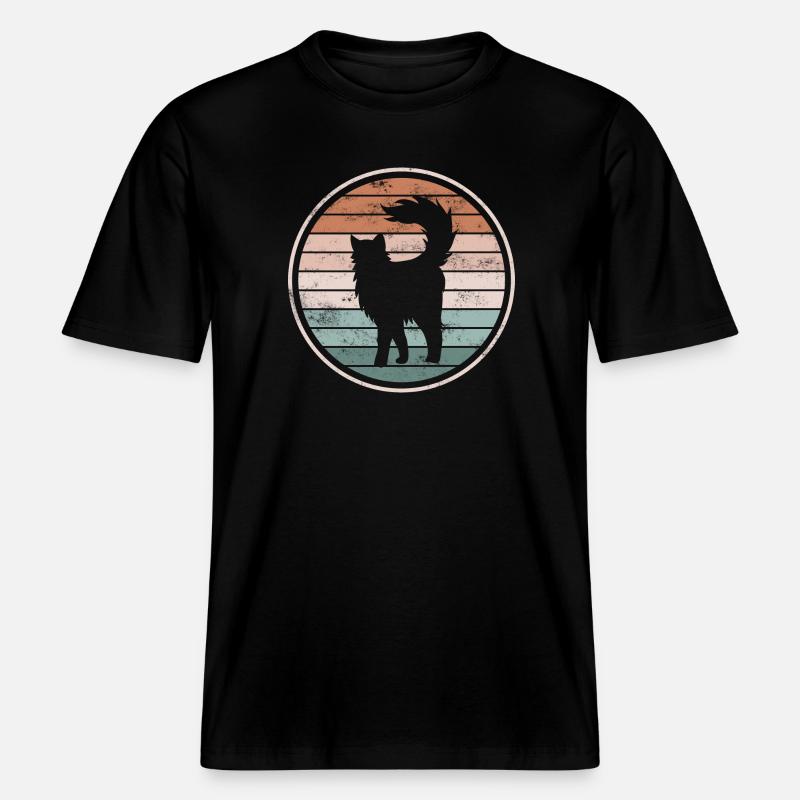 Katze Katzen -  RELAXED FIT Unisex Organic T-Shirt - Schwarz