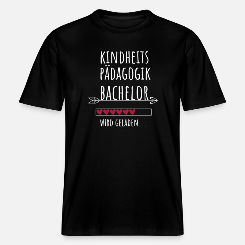 Kindheitspädagogik Bachelor Studium Geschenk -  RELAXED FIT Unisex Organic T-Shirt - Schwarz