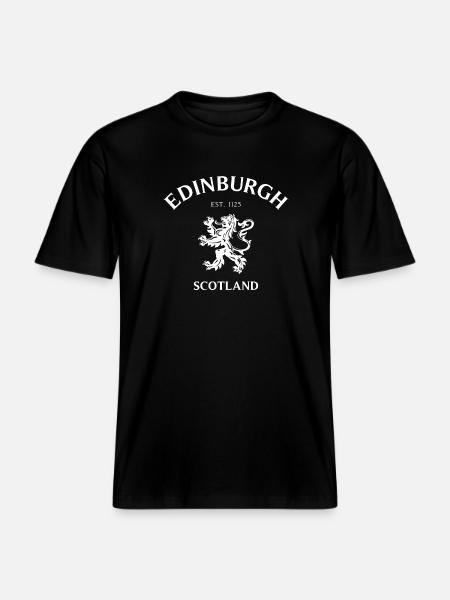 EDINBURGH Scotland -  RELAXED FIT Unisex Organic T-Shirt - black