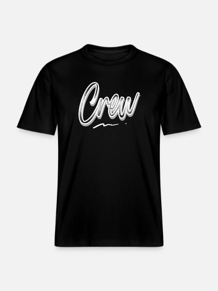 Crew - RELAXED FIT Unisex Organic T-Shirt - black