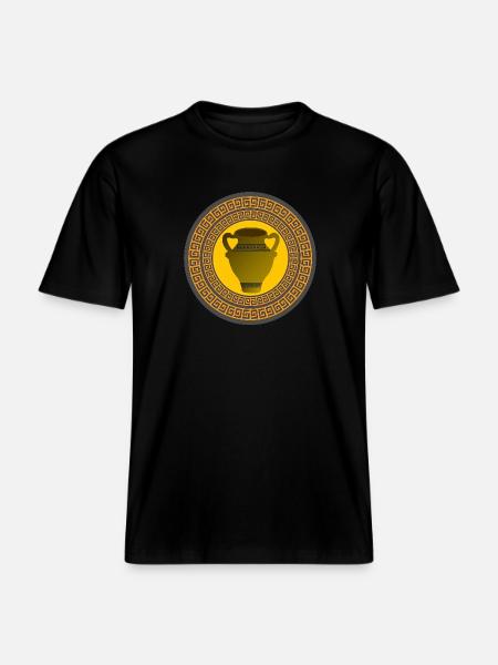 griechisches muster, antike vase griechisch - RELAXED FIT Unisex Organic T-Shirt - Schwarz