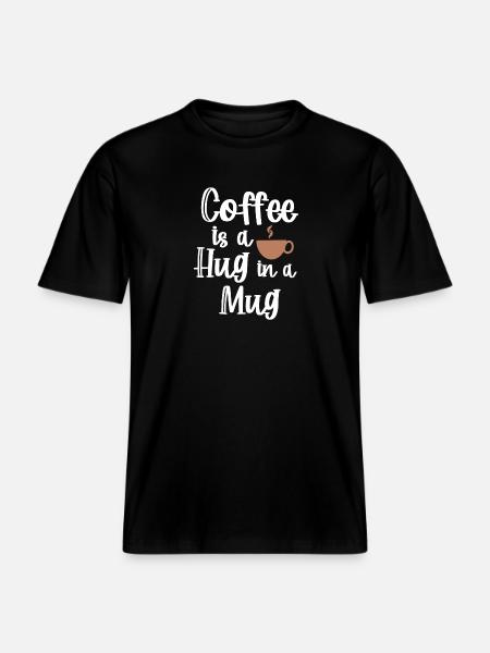 Koffein Kaffee Statement Kaffeetasse Kaffeetrinker - RELAXED FIT Unisex Organic T-Shirt - Schwarz