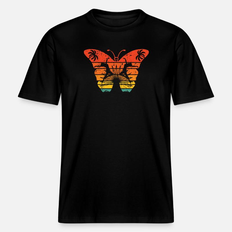 Étrange effet papillon -  T-shirt unisexe RELAXED FIT en coton bio - noir
