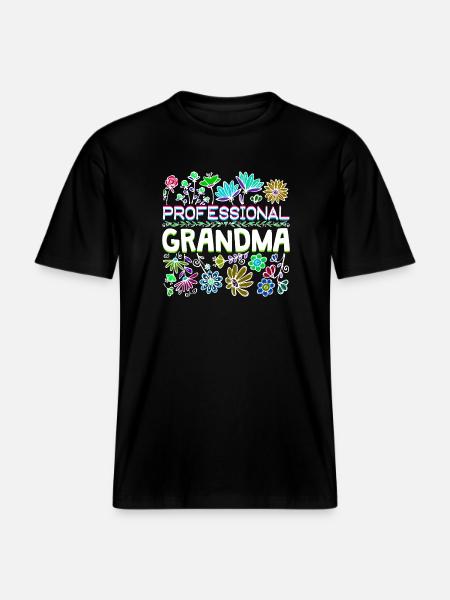 Großmama Spruch Großmutter Oma Ruhestand -  RELAXED FIT Unisex Organic T-Shirt - Schwarz