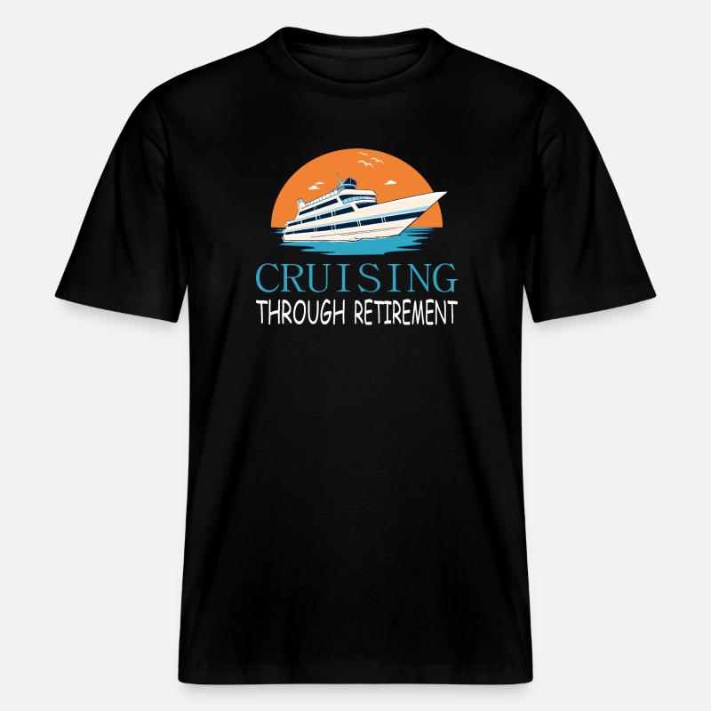 Kreuzfahrt durch den Ruhestand -  RELAXED FIT Unisex Organic T-Shirt - Schwarz