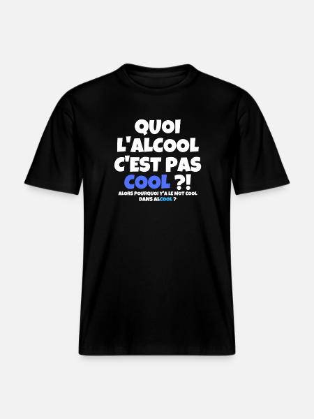 alcool, buveur de compétition, bière -  T-shirt unisexe RELAXED FIT en coton bio - noir