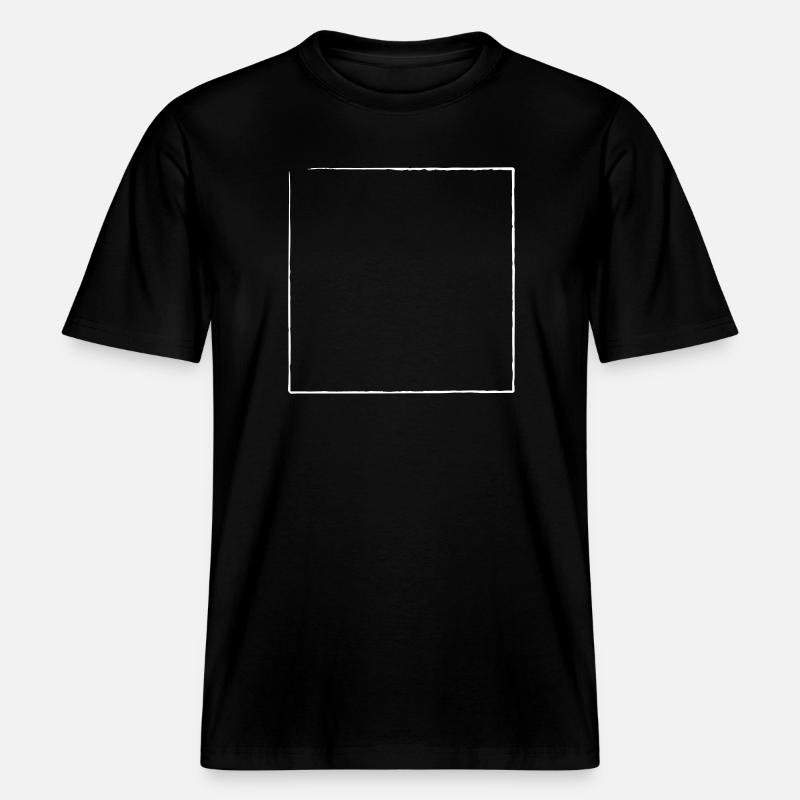 Brosse de cadre effilochée | Graphique vectoriel -  T-shirt unisexe RELAXED FIT en coton bio - noir