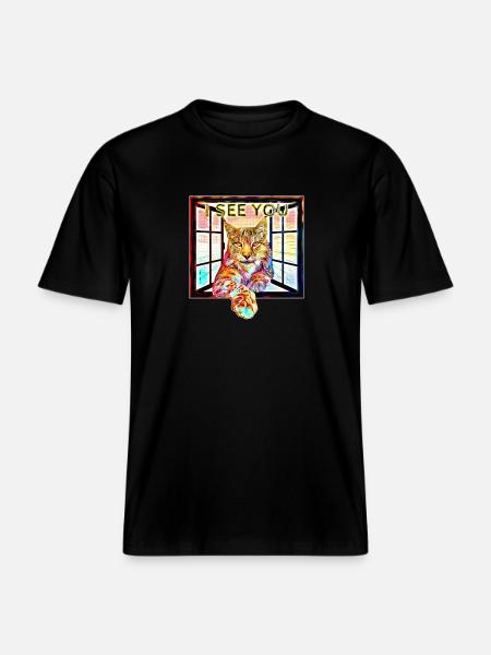 The lynx I see you - RELAXED FIT Unisex Organic T-Shirt - black