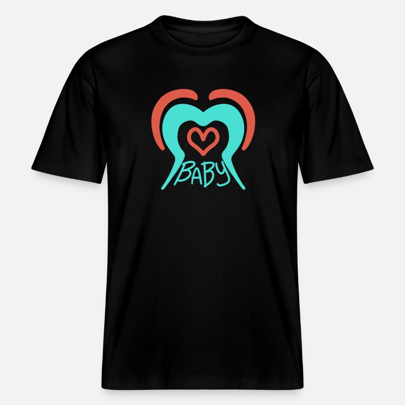 Bébé - T-shirt unisexe RELAXED FIT en coton bio - noir