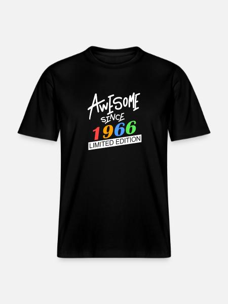 1966 - Né en 1966 - Fantastique depuis 1966 -  T-shirt unisexe RELAXED FIT en coton bio - noir