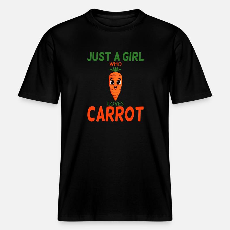 Vegansk gulerod gulerod gulerødder -  Økologisk unisex T-shirt RELAXED FIT - sort