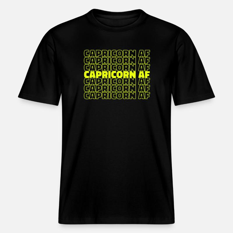 Horoskop Statement Astrologie Tierkreis Steinbock -  RELAXED FIT Unisex Organic T-Shirt - Schwarz