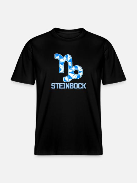 Tierkreiszeichen Spruch Steinbock Astronomie - RELAXED FIT Unisex Organic T-Shirt - Schwarz