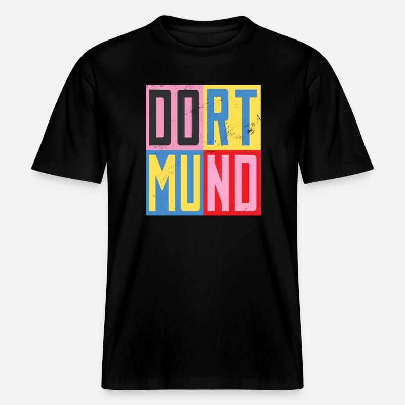 Dortmunder Städte Design -  RELAXED FIT Unisex Organic T-Shirt - Schwarz