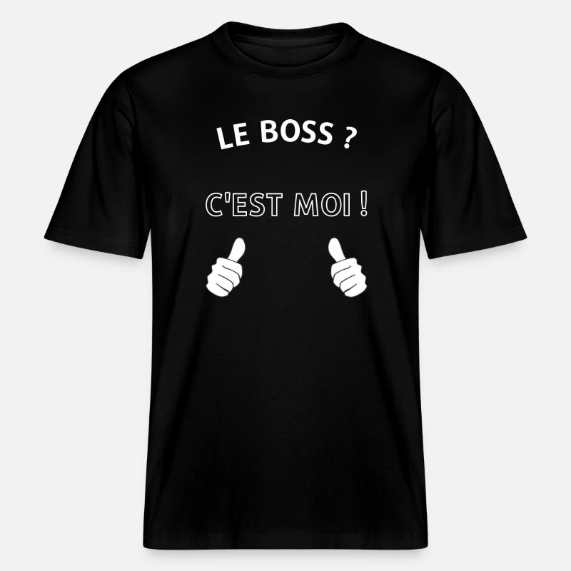 Le chef c'est moi -  T-shirt unisexe RELAXED FIT en coton bio - noir