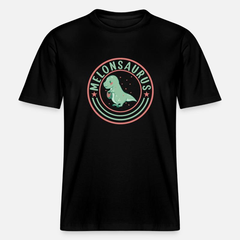 Pastèque pastèque végétarienne T Rex -  T-shirt unisexe RELAXED FIT en coton bio - noir
